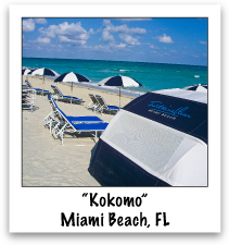 "Kokomo": Fontainebleau Sorento - Miami Beach, FL. ust opened March 2008. Luxury junior suite overlooks the Fontainebleau billion dollar renovated pools, spa, hotel, restaurants with views of the ocean.  Bed is in living area. In-room hot tub.
*Fontainebleau renovations are on-going. The new pool, spa, restaurants and outdoor entertainment facilities are expected to be complete in summer 2008. The tower pool is open. Beverage service available on the beach. Reserve now for great rates at this famous resort.