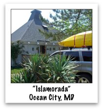"Islamorada": Beach Bungalow - Ocean City, MD. On a peaceful canal that leads to the bay.  106th Street on the Bay - Point Lookout Road. One of the most unique house rentals in Ocean City, MD.Game room with pinball and juke box. Two bedrooms and sleeping area in loft.
